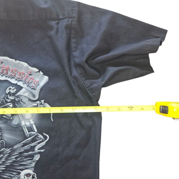 Dickies Renegade Classics Work Shirt Motorcycle Garage Button Front Size M - Picture 3 of 7
